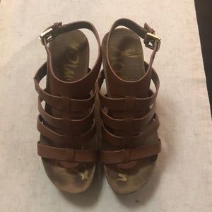 Sam Edelman Leather Cage Wedges